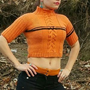 Hand knitted crop top